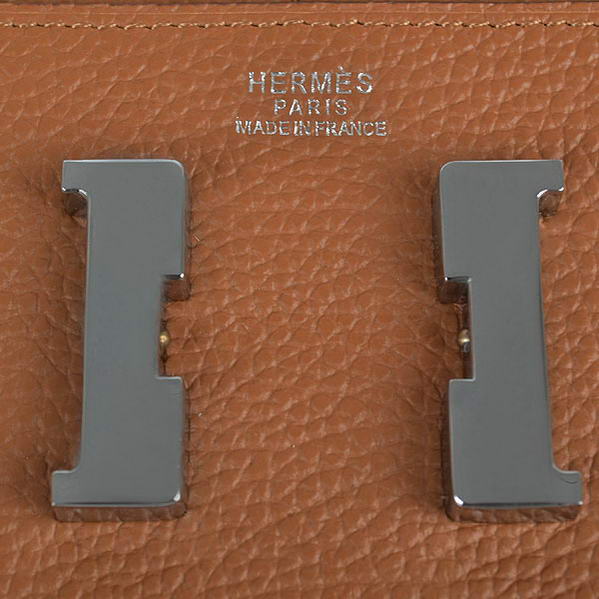 Cheap Fake Hermes Constance Long Wallets Camel Calfskin Leather Silver - Click Image to Close